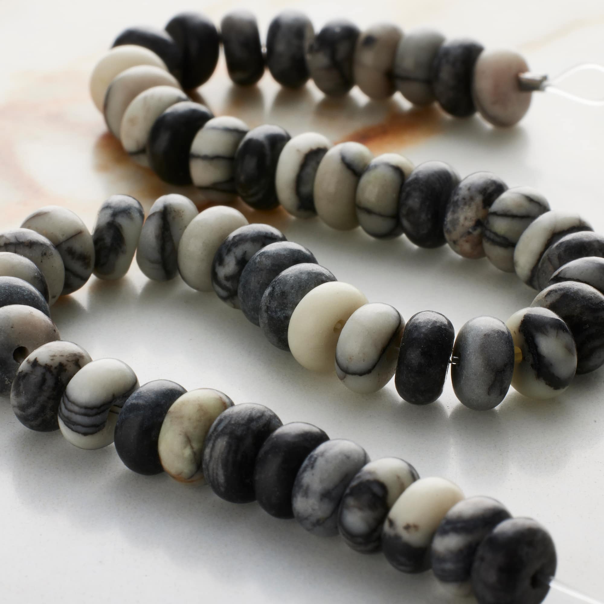 Black Network Rondelle Beads by Bead Landing™, 6mm